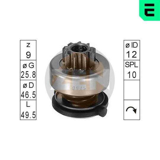 ZN0925 - Freewheel Gear, starter 