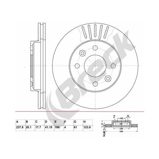 BR 327 VA100 - Brake Disc 