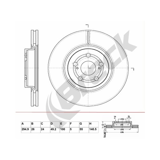 BR 357 VA100 - Bromsskiva 