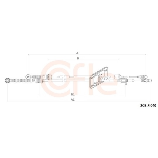 92.2CB.FI040 - Cable, manual transmission 