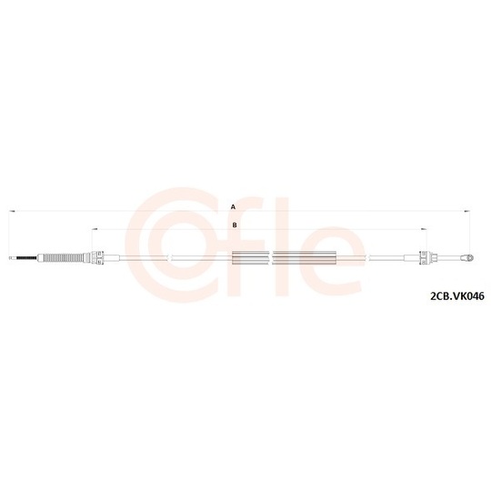 92.2CB.VK046 - Vajer, manuell transmission 