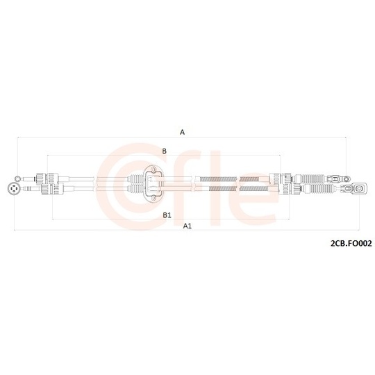 92.2CB.FO002 - Cable, manual transmission 