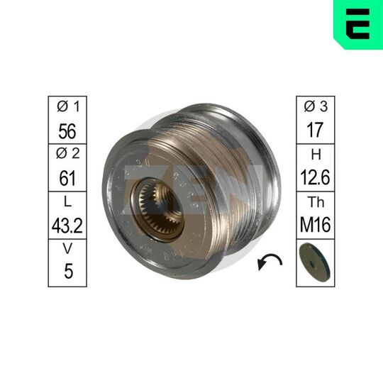 ZN5505 - Alternator Freewheel Clutch 