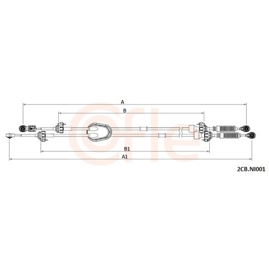 92.2CB.NI001 - Cable, manual transmission 