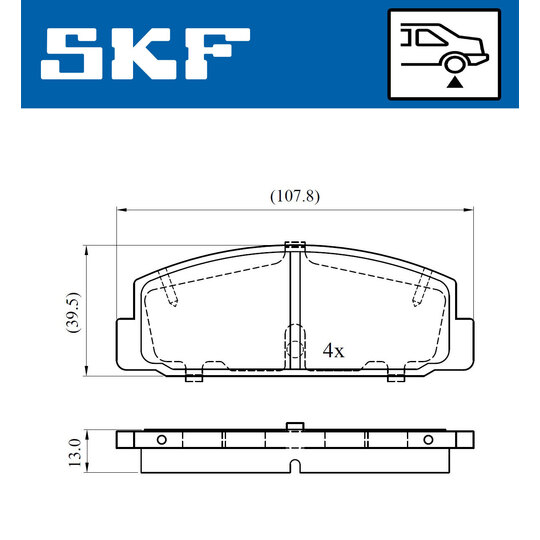 VKBP 90587 - Bromsbeläggssats, skivbroms 