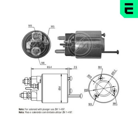 ZM497 - Solenoid Switch, starter 