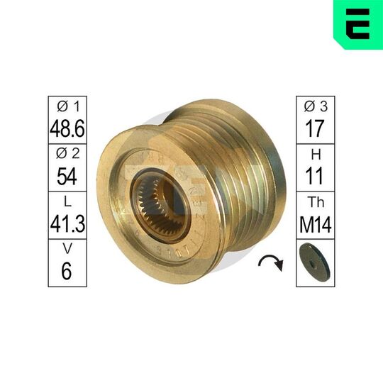 ZN5526 - Frihjulskoppling, generator 