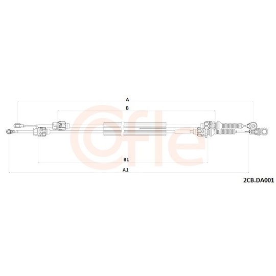 92.2CB.DA001 - Cable, manual transmission 