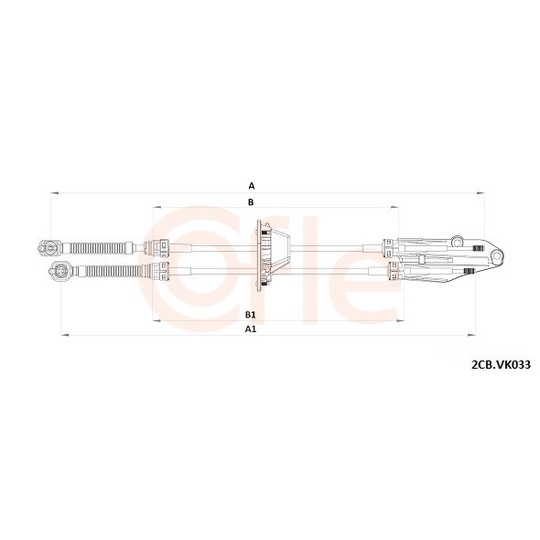 92.2CB.VK033 - Cable, manual transmission 