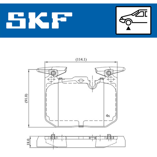 VKBP 80467 - Bromsbeläggssats, skivbroms 