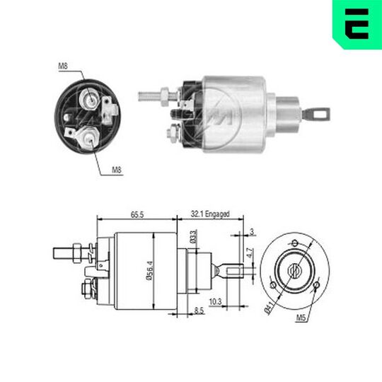 ZM876 - Solenoid Switch, starter 