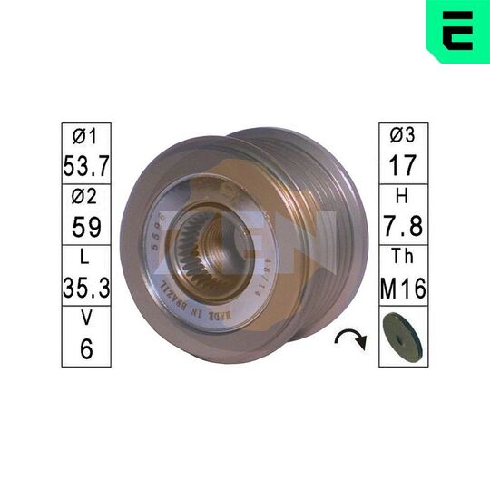 ZN5596 - Alternator Freewheel Clutch 