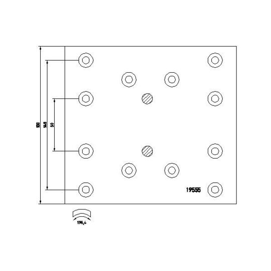 1955502 - Brake Lining Kit, drum brake 