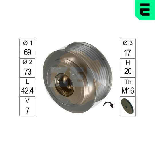 ZN5459 - Alternator Freewheel Clutch 