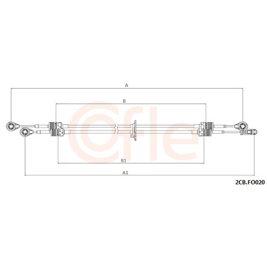 92.2CB.FO020 - Cable, manual transmission 