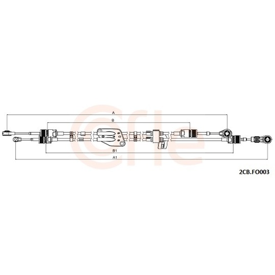 92.2CB.FO003 - Vajer, manuell transmission 