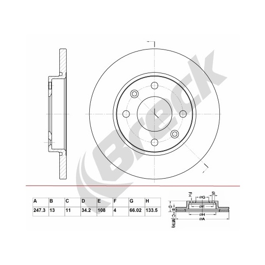 BR 032 SA100 - Brake Disc 