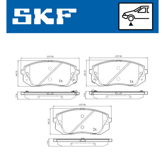 VKBP 80267 A - Bromsbeläggssats, skivbroms 