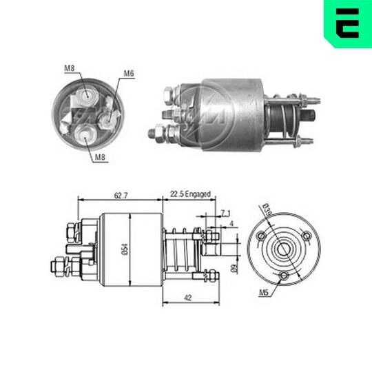 ZM4395 - Solenoid, startmotor 