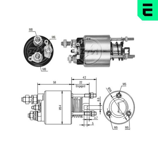 ZM2595 - Solenoid Switch, starter 