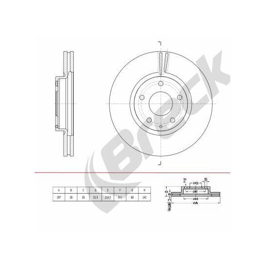 BR 445 VA100 - Brake Disc 