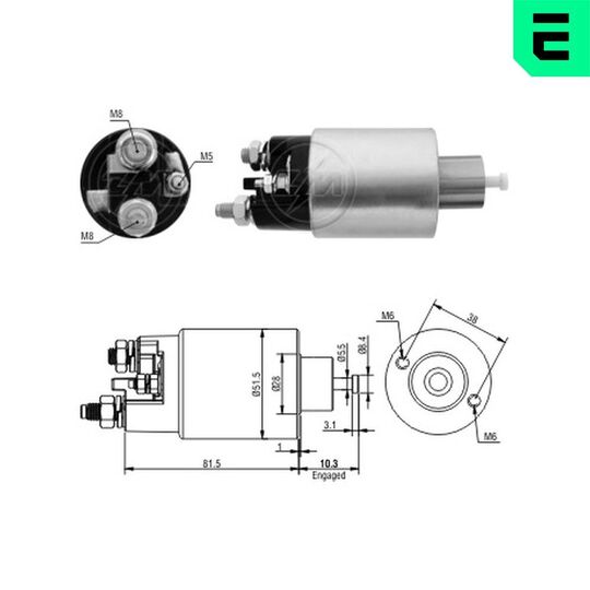 ZM1993 - Solenoid, startmotor 