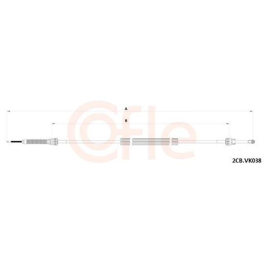 92.2CB.VK038 - Cable, manual transmission 