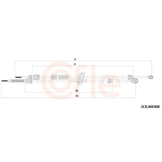 92.2CB.ME008 - Cable, manual transmission 