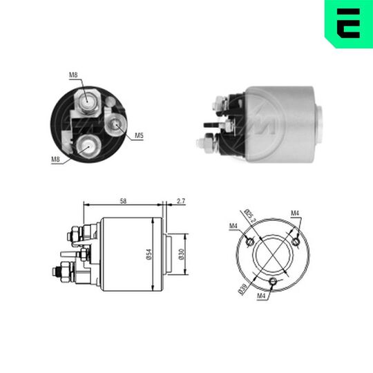 ZM3494 - Solenoid, startmotor 