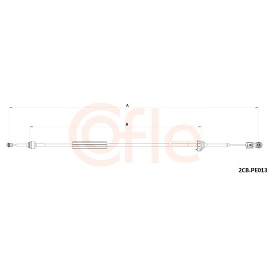 92.2CB.PE013 - Vajer, manuell transmission 