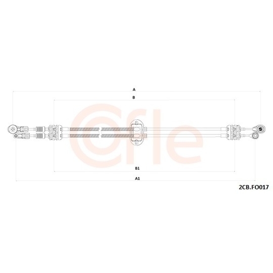 92.2CB.FO017 - Cable, manual transmission 