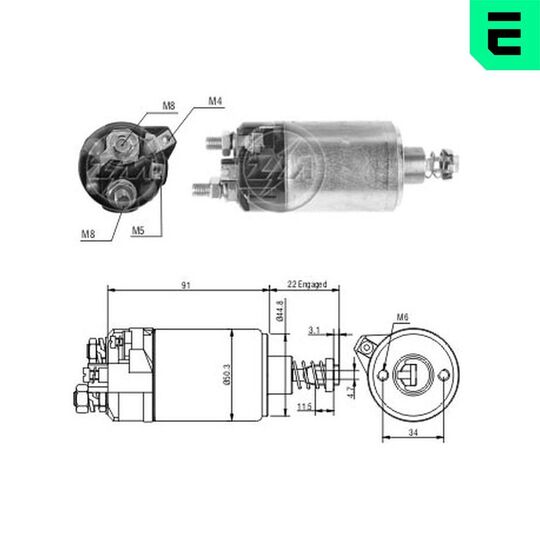 ZM525 - Solenoid Switch, starter 