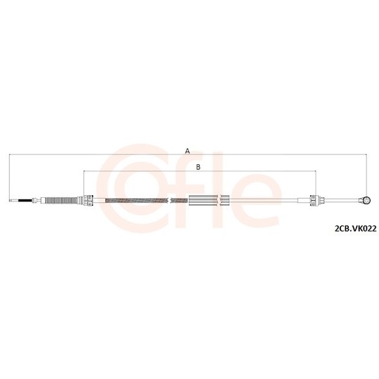 92.2CB.VK022 - Vajer, manuell transmission 