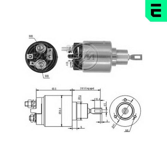 ZM1573 - Solenoid, startmotor 