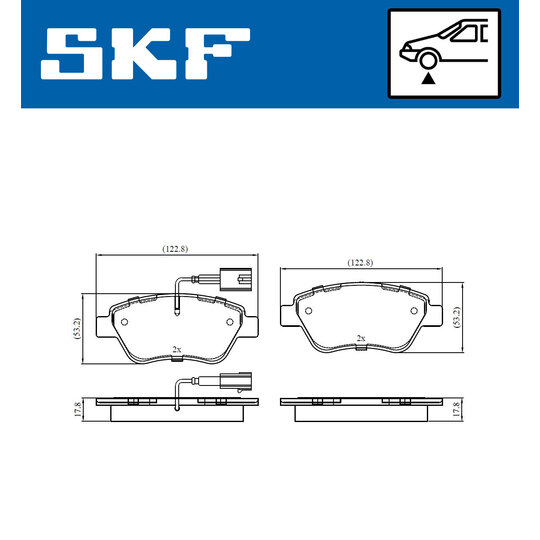 VKBP 80173 E - Bromsbeläggssats, skivbroms 