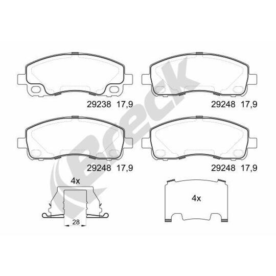 29238 00 703 00 - Brake Pad Set, disc brake 