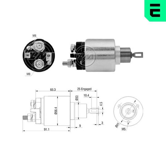 ZM6773 - Solenoid, startmotor 