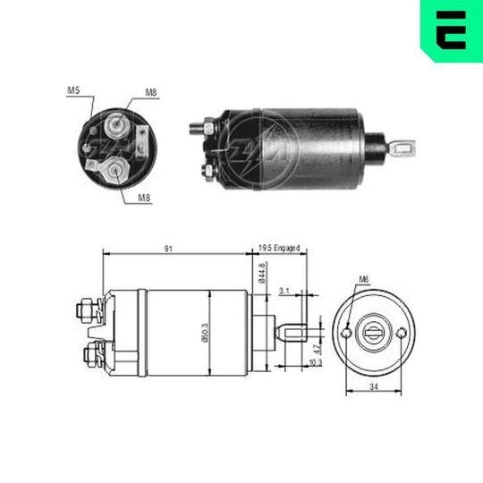 ZM526 - Solenoid Switch, starter 