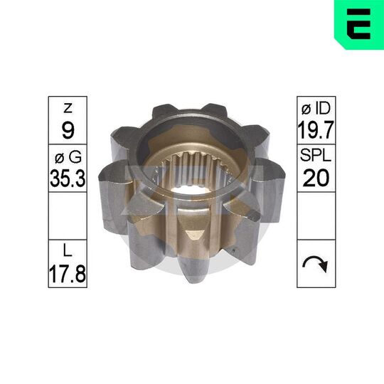 ZN12658 - Pinion, starter 