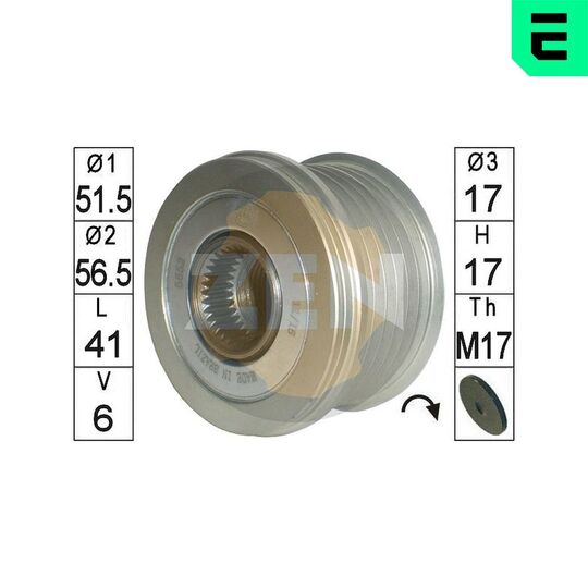 ZN5652 - Frihjulskoppling, generator 