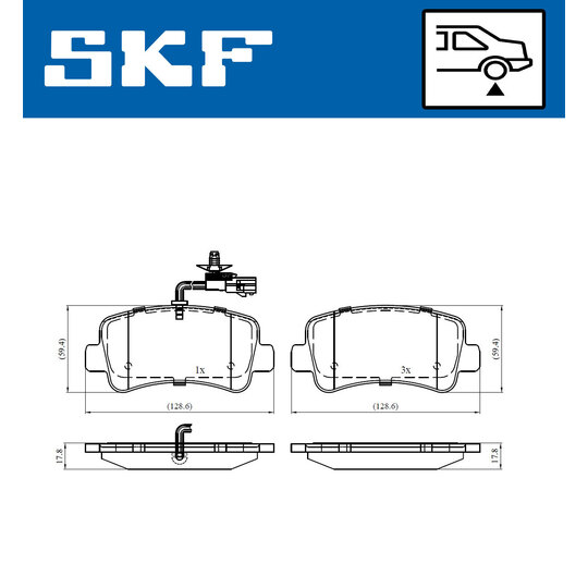 VKBP 90010 E - Bromsbeläggssats, skivbroms 