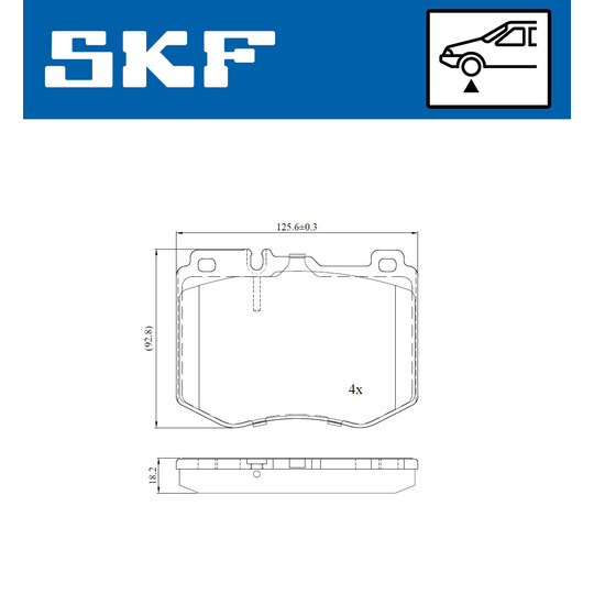 VKBP 80298 - Piduriklotsi komplekt,ketaspidur 