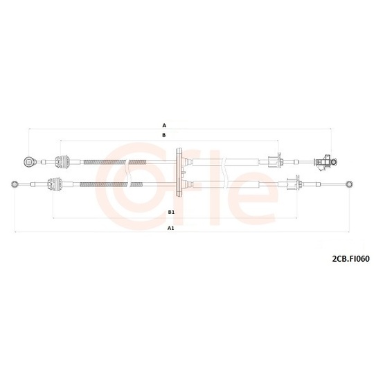 92.2CB.FI060 - Cable, manual transmission 