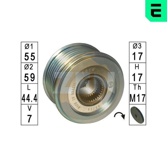 ZN5610 - Frihjulskoppling, generator 