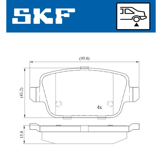 VKBP 90072 - Brake Pad Set, disc brake 