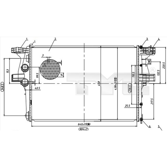 715-0005 - Kylare, motorkylning 