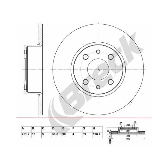 BR 033 SA100 - Brake Disc 