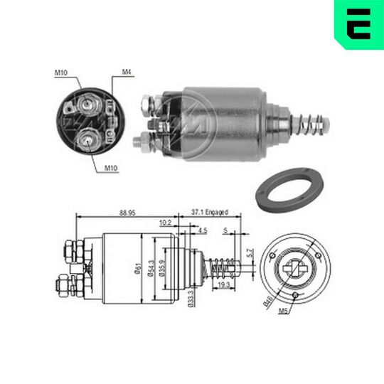 ZM4744 - Solenoid, startmotor 