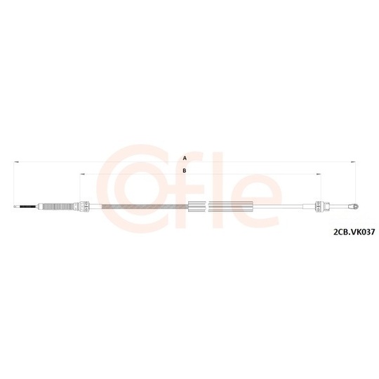 92.2CB.VK037 - Cable, manual transmission 