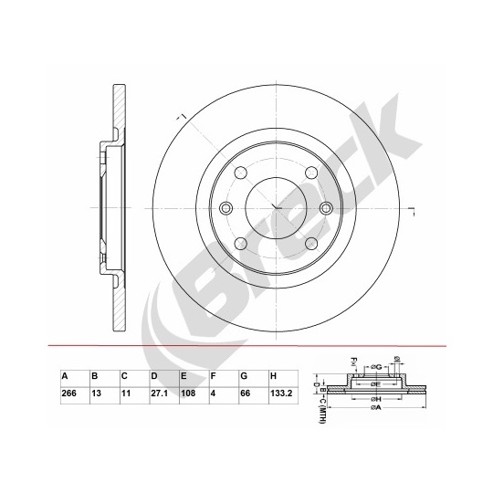 BR 031 SA100 - Bromsskiva 